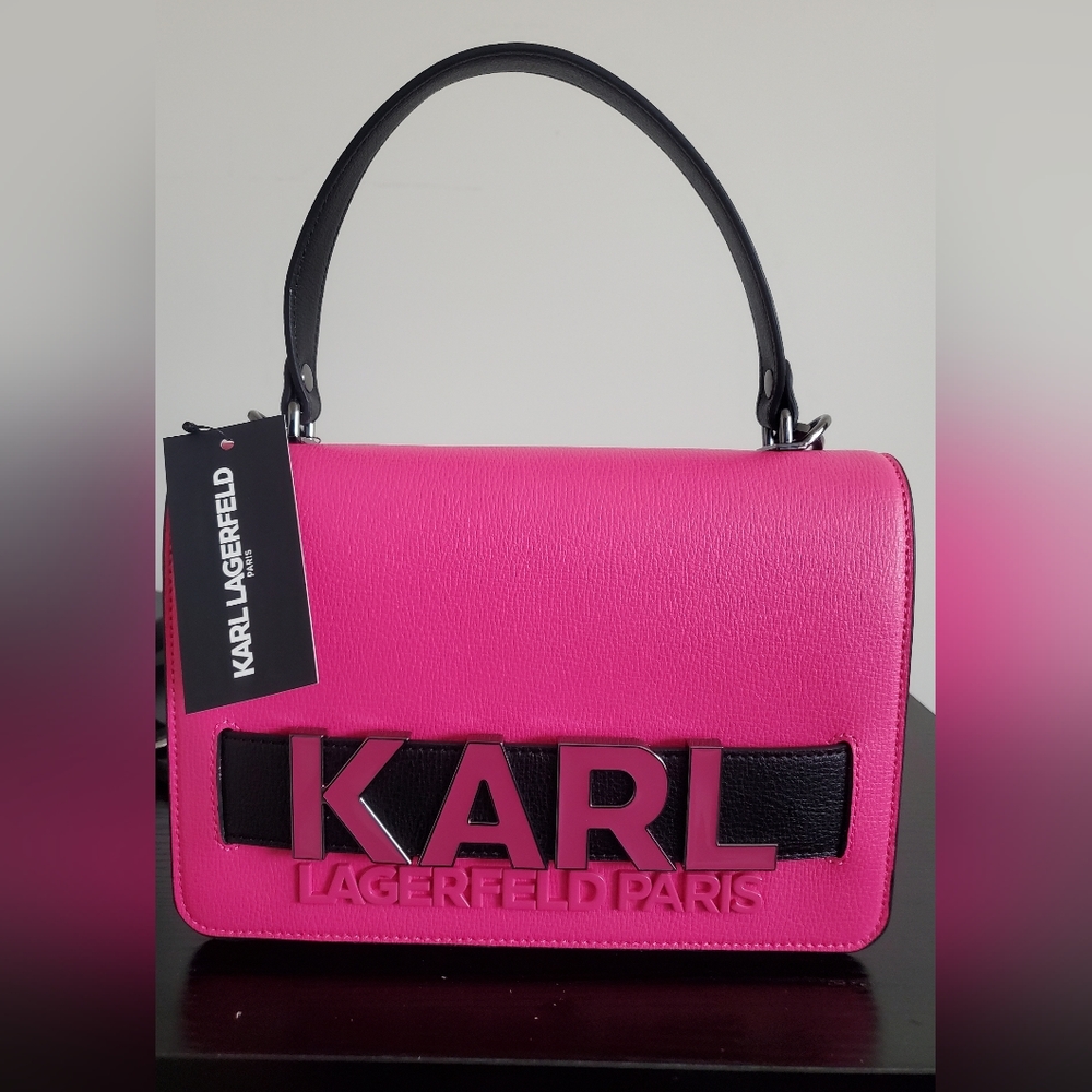 Hard to find, brand NWT Karl Lagerfeld Simone Pink Crossbody